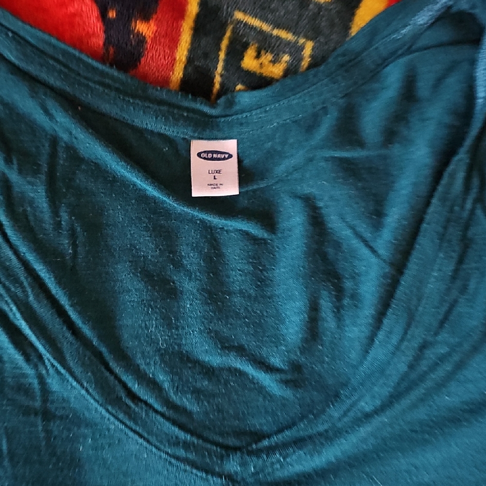 Old Navy Teal Luxe Scoop Neck Tank Top